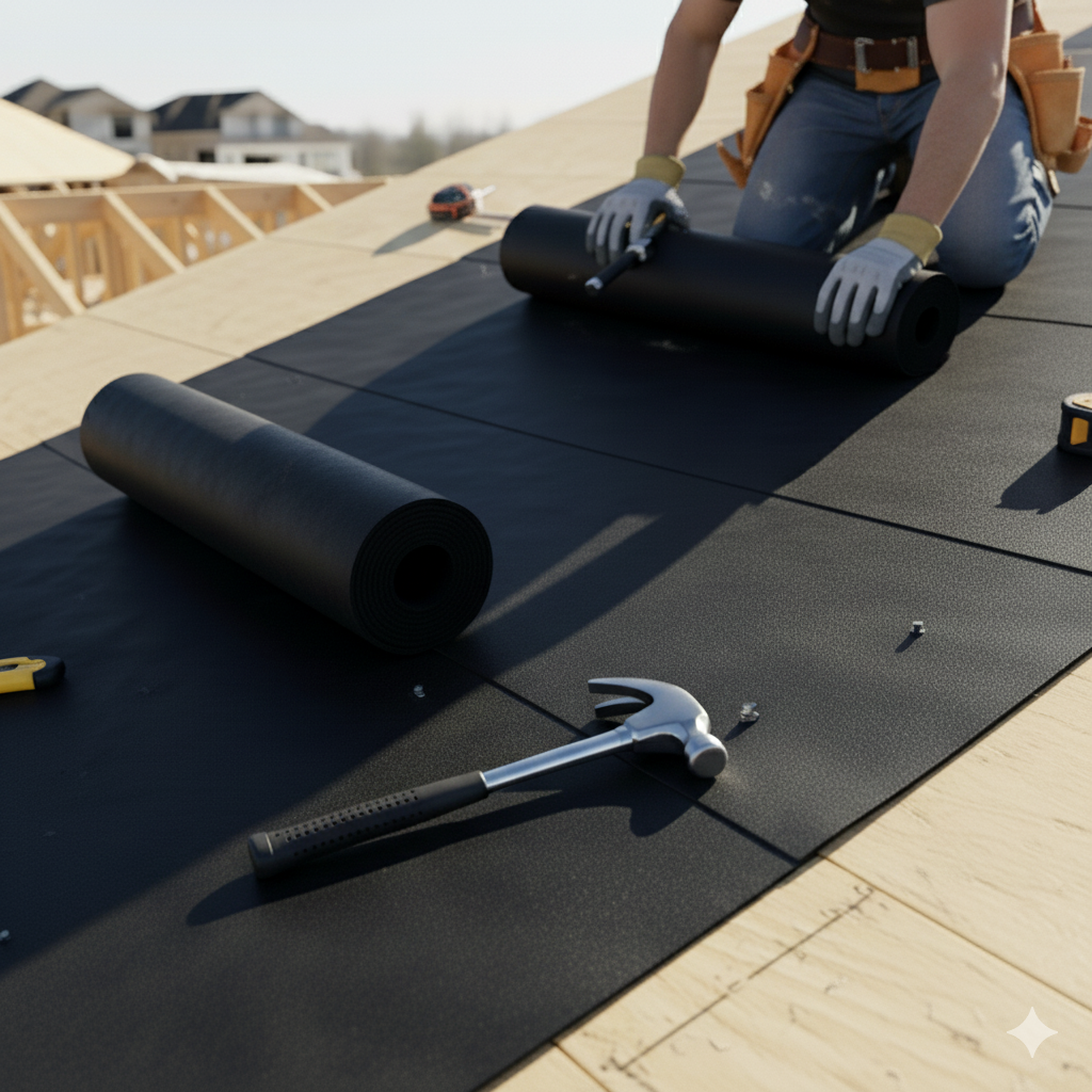 India-made Synthetic & butyl waterproof roofing underlayment with CCRR ASTM certifications for DIY and professional roofing markets.